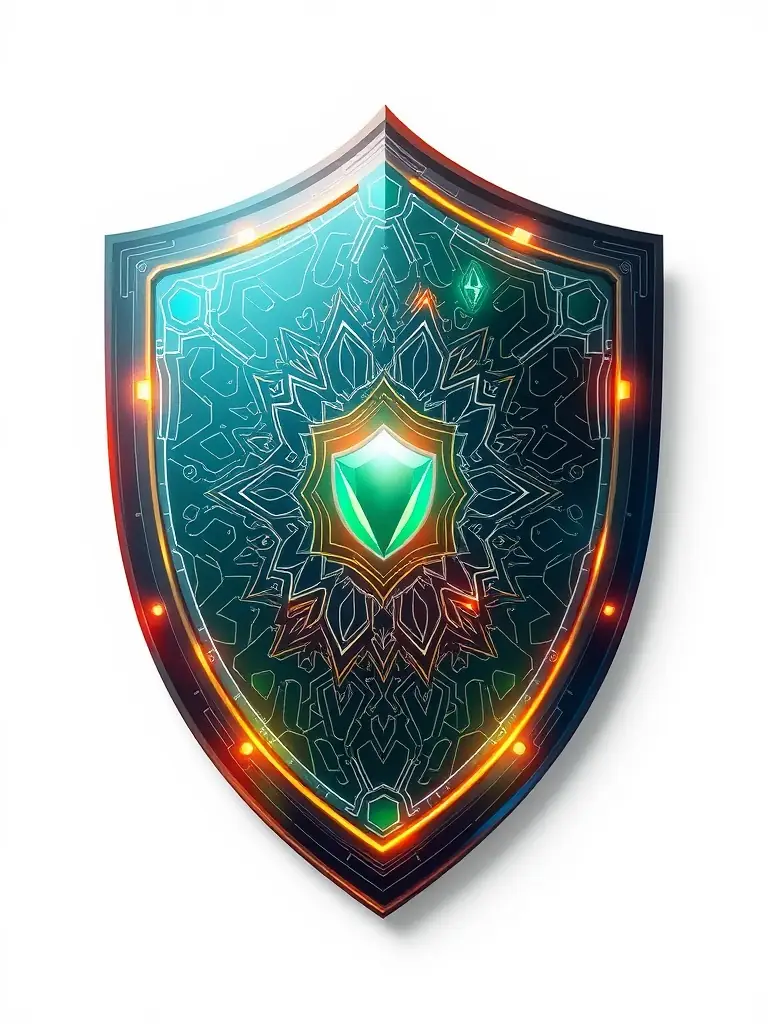 A graphic illustrating a shield with multiple layers, representing the comprehensive cybersecurity protection offered by unMSP.
