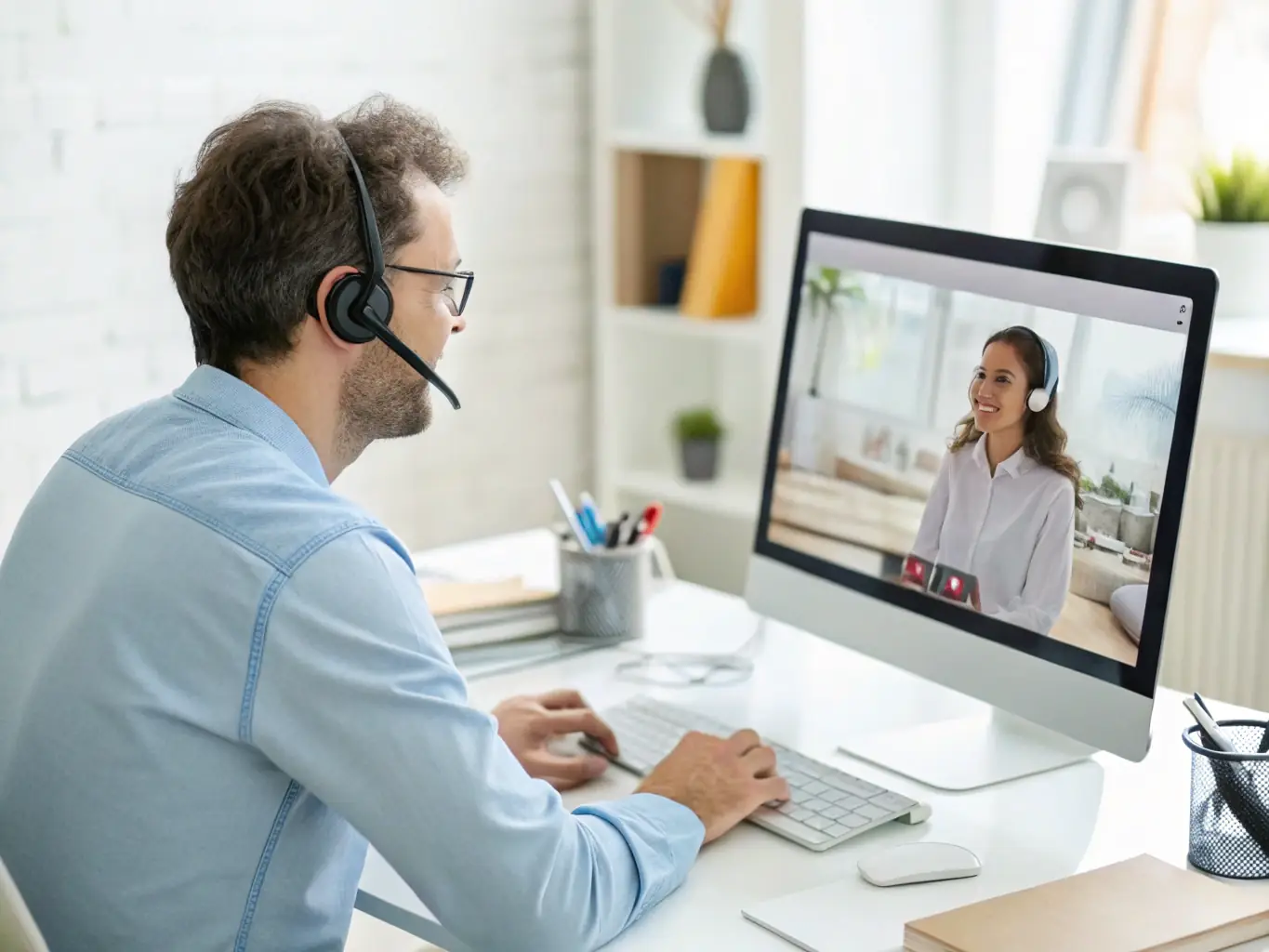 A team of IT support specialists providing remote assistance to a client, resolving technical issues and ensuring smooth system operations.